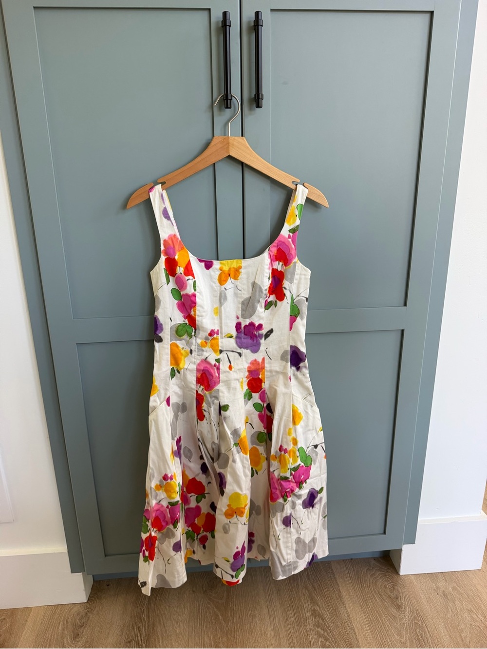 Ralph Lauren White Sundress with Bright Floral Print